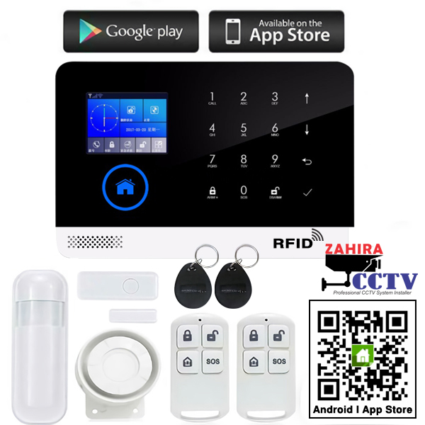 ZAHIRA CCTV ALARM SISTEM GSM 433MHZ RFID 04