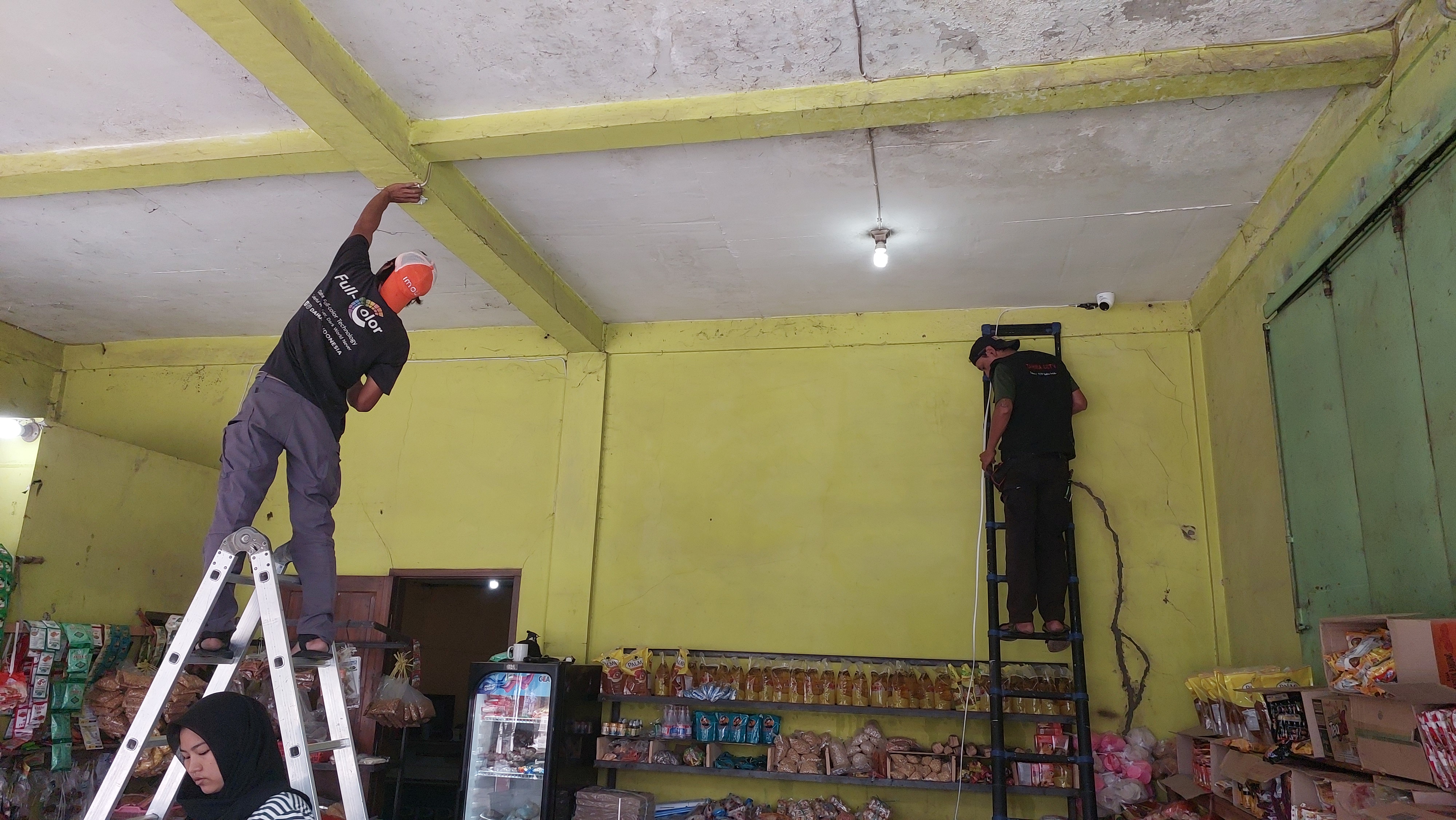 Pemasangan CCTV Paketan 6 Kamera Full Color di Toko Sembako